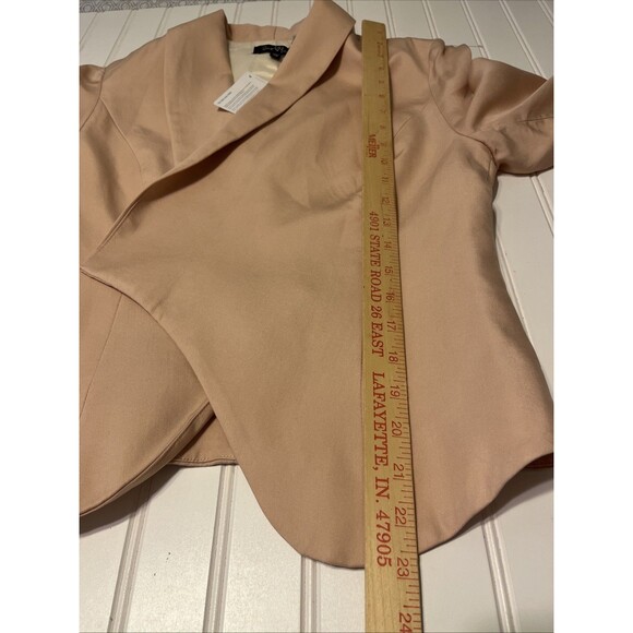 Velvet Heart Women’s open Cropped Blazer Size XSmall Pink New With Tags 3/4 Slv - Picture 7 of 12